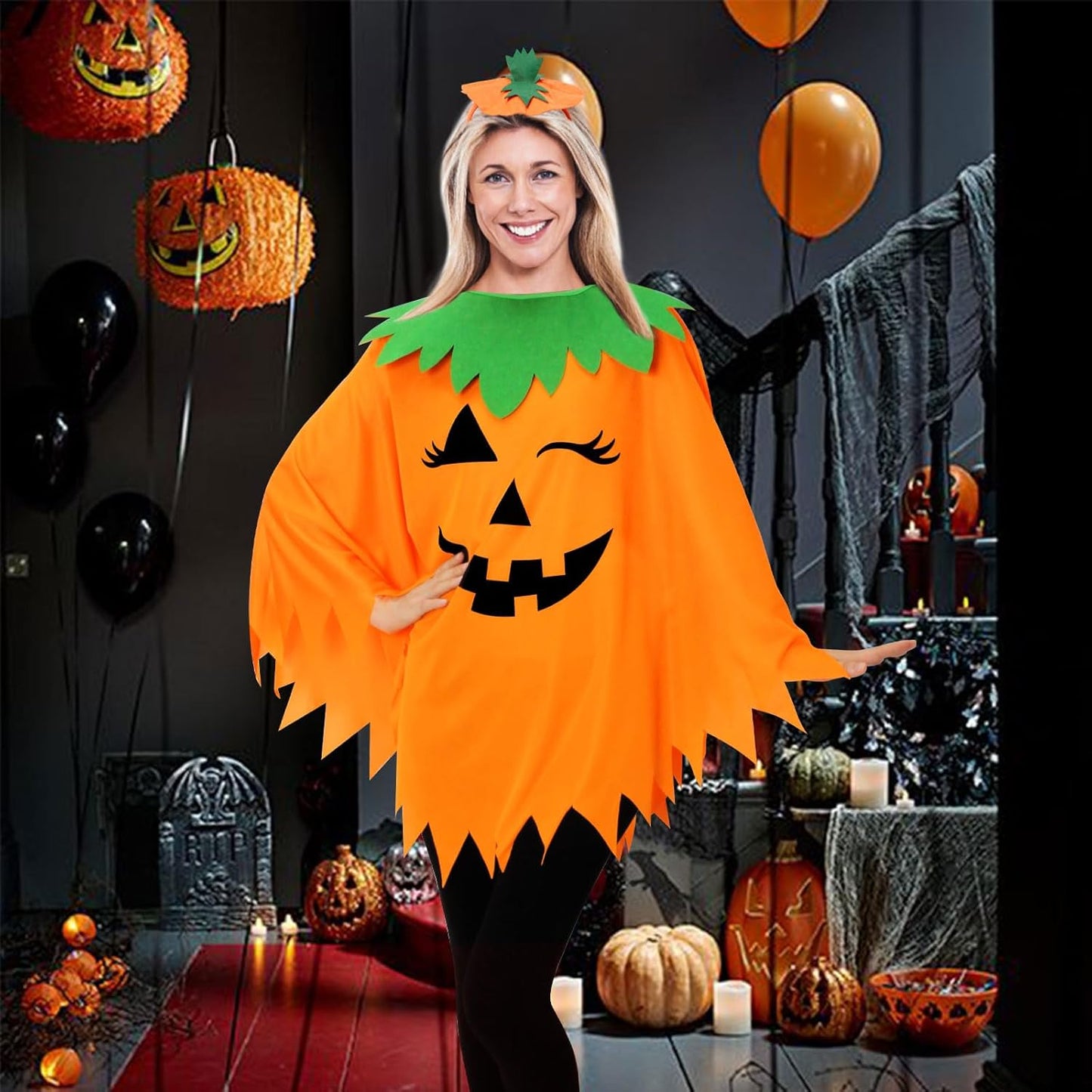 Halloween Pumpkin Costume Set for Women