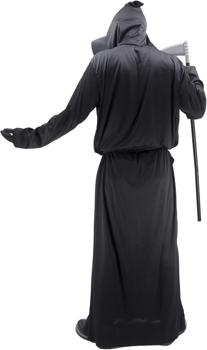 Grim Reaper Costume Set Hooded Robe Cloak Cape Halloween Cosplay