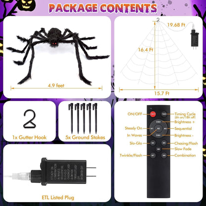 Halloween Spider Web Lights