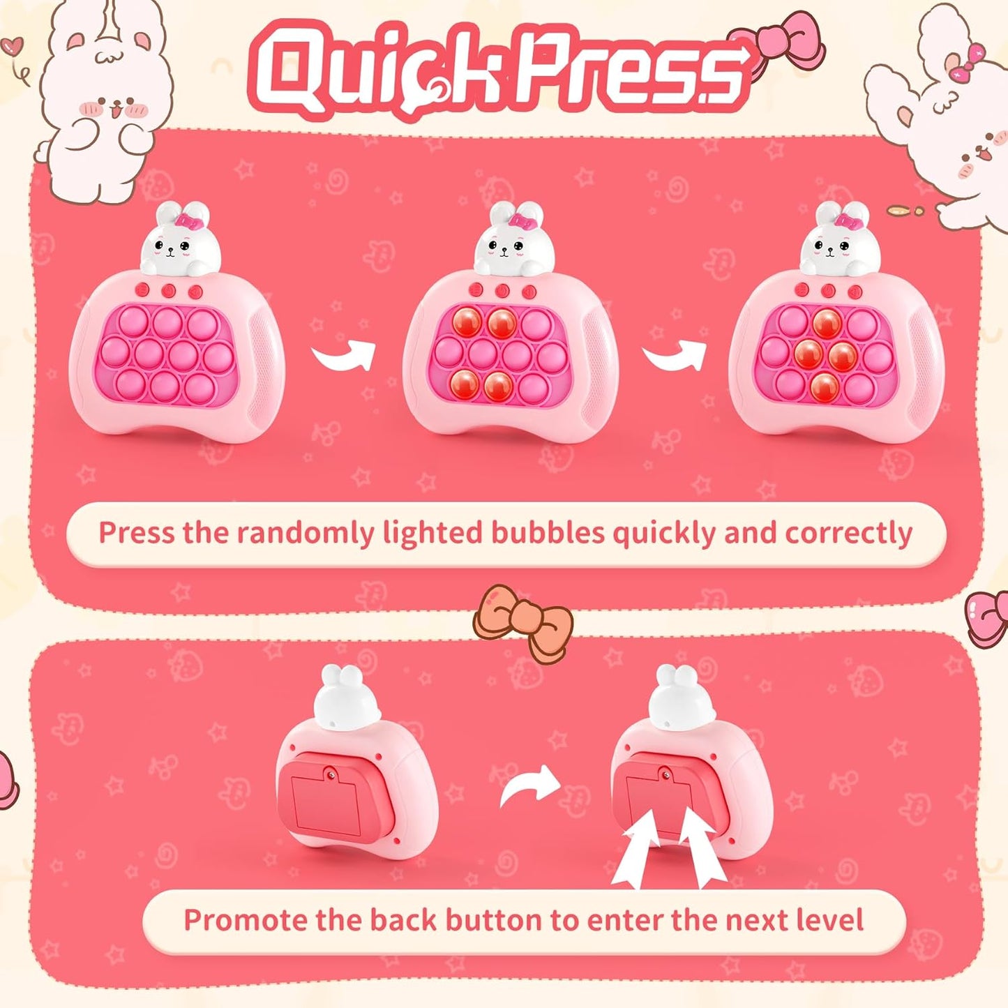 Halloween Light Up Fidget Toy Pop Game for Kids Adults