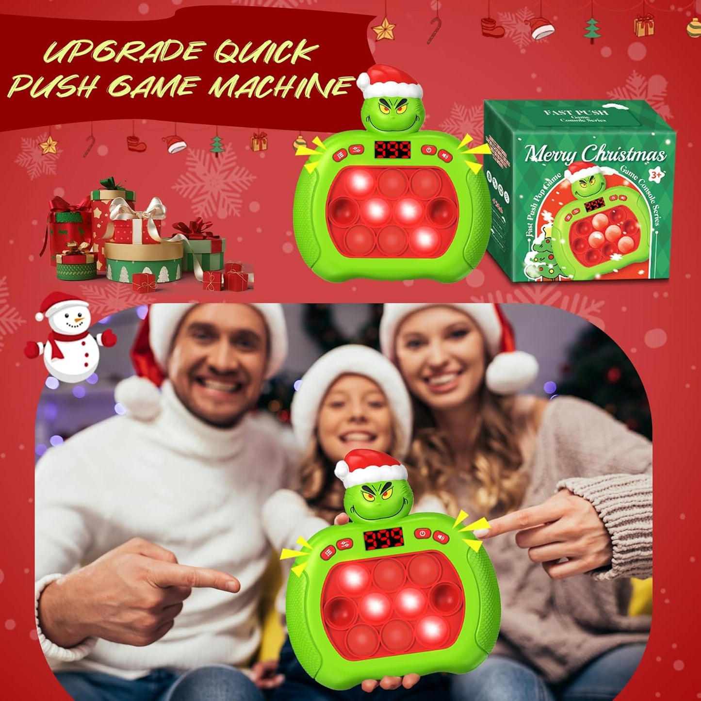 Halloween Light Up Fidget Toy Pop Game for Kids Adults