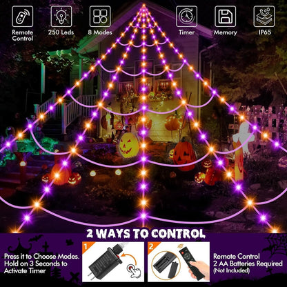 Halloween Spider Web Lights