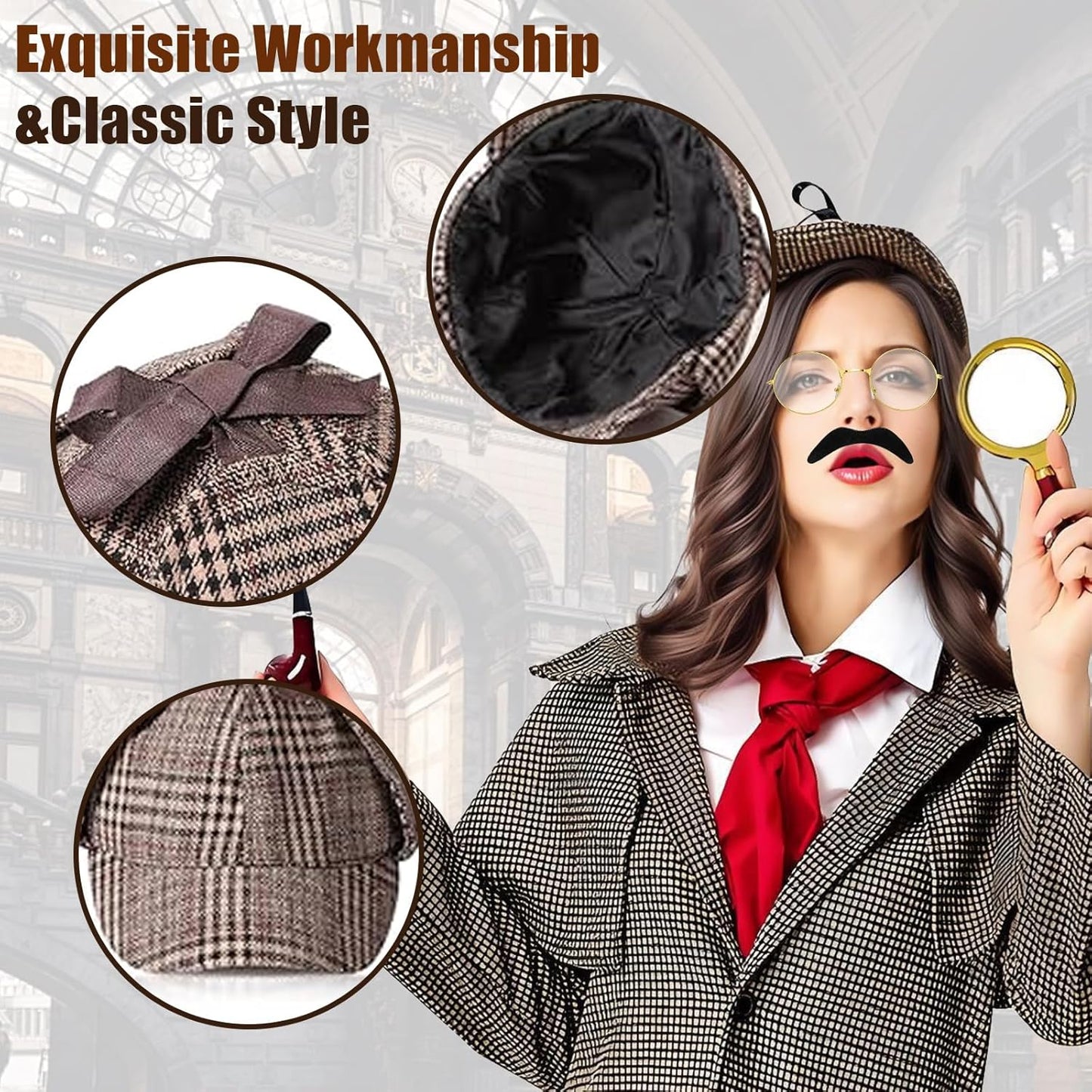 Detective Costume Accessories Set for Adults